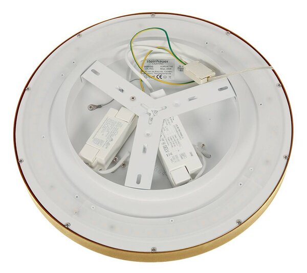 Steinhauer Flady LED mennyezeti lámpa, arany színű, Ø 40 cm direkt/indirekt, dimmelhető, Sárgaréz / arany, Nappali / Étkező, fém