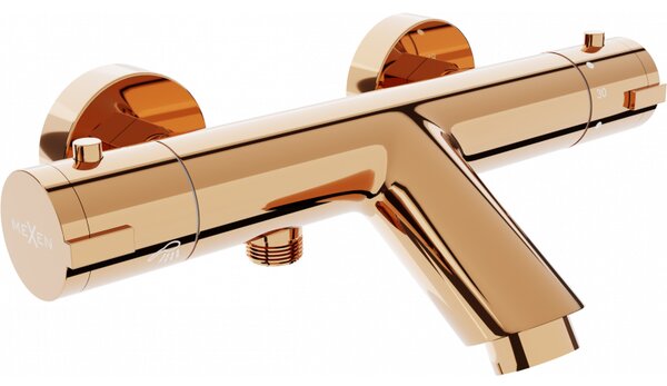 Mexen KAI, termosztatikus fürdőcsaptelep, rose gold, 77300-60