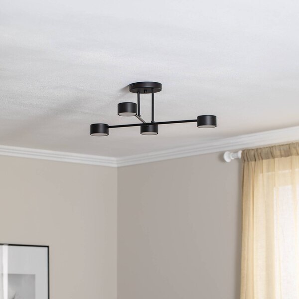 EMIBIG LIGHTING Mennyezeti világítás 4. üzemmód, acél, 4 izzós, GX53, fekete, dimmelhető, Fekete, Nappali / Étkező, fém, Modern