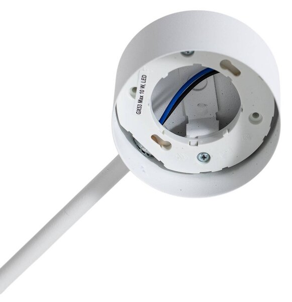 EMIBIG LIGHTING Modus 6 mennyezeti lámpa, acél, hatlámpás, GX53, fehér, dimmelhető, Fehér / opál, Nappali / Étkező, fém, Modern