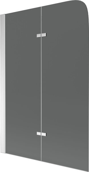 Mexen Felix Kádparaván 2 részes 80 x 140 cm, grafit, króm - 890-080-002-01-40 Kádparaván