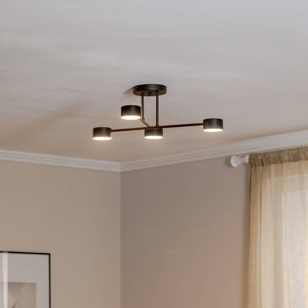 EMIBIG LIGHTING Mennyezeti világítás 4. üzemmód, acél, 4 izzós, GX53, fekete, dimmelhető, Fekete, Nappali / Étkező, fém, Modern