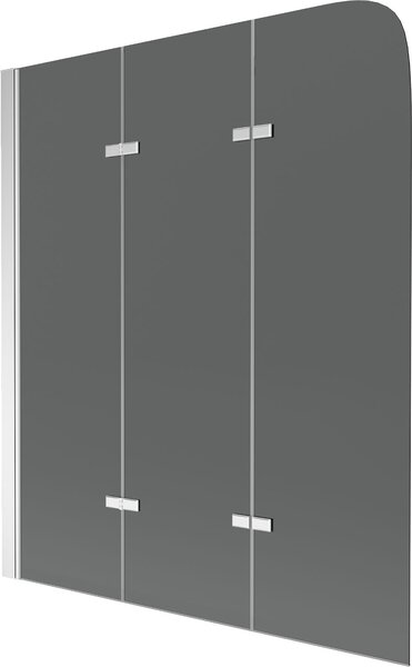 Mexen Felix Kádparaván 3 részes 120 x 140 cm, grafit, króm - 890-120-003-01-40 Kádparaván