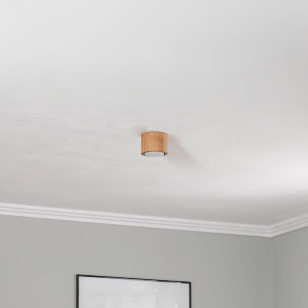 Envostar Ernest Downlight GX53 fa, kerek, dimmelhető, Világos fa, Nappali / Étkező, Fa