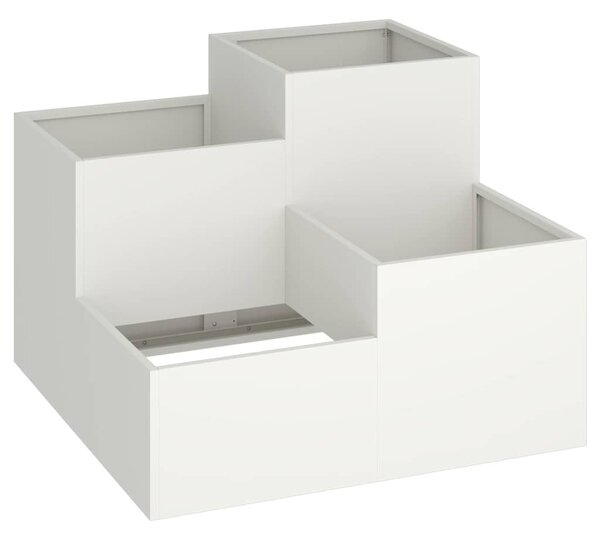 Kerti cserép Fehér 80 x 80 x 60 cm Acél