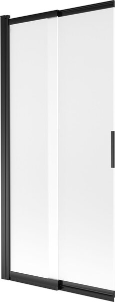 Mexen Fox Kádparaván 2 részes csúszó 85 x 150 cm, szron, fekete - 891-085-002-70-30 Kádparaván