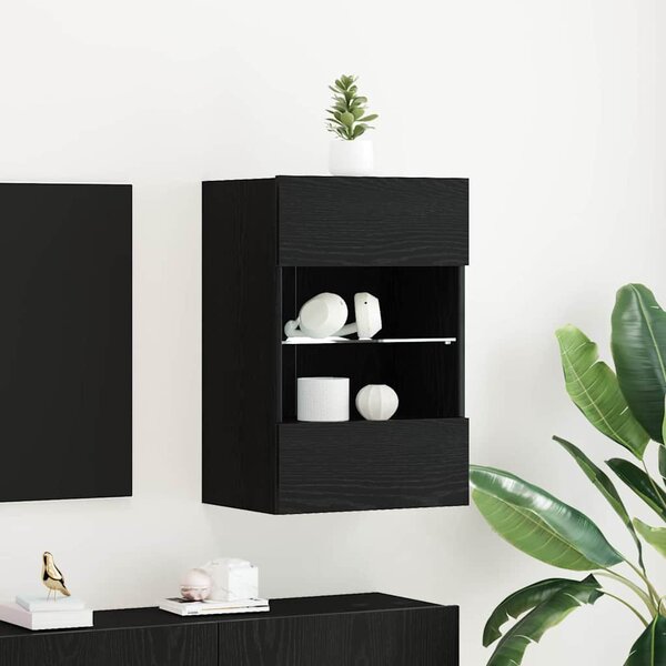 TV szekrény garnitúra 40 x 30 x 60,5 cm Fekete Szerelt Fa