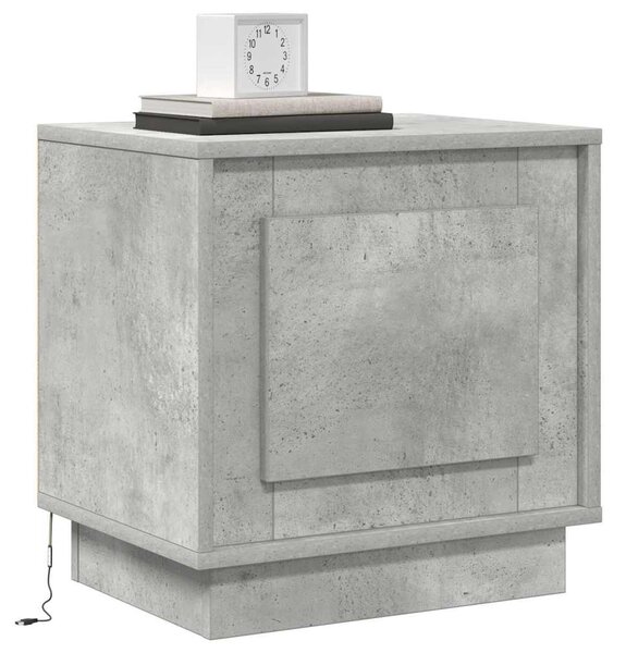 Éjjeliszekrény 2 db Beton Szürke 44 x 34,5 x 45 cm Szerelt Fa