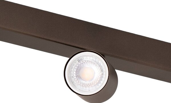 TK Lighting Mennyezeti spot Felső, állítható, barna, négylángú lineáris, dimmelhető, Barna / rozsda, Nappali / Étkező, fém, Modern