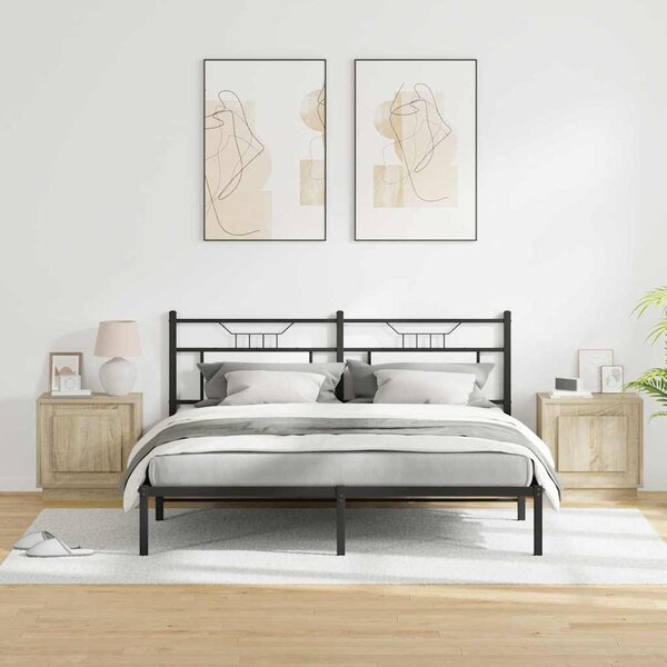 Éjjeliszekrény 2 db Sonoma tölgy 44 x 34,5 x 45 cm Szerelt Fa