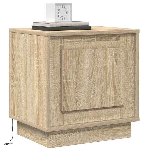 Éjjeliszekrény 2 db Sonoma tölgy 44 x 34,5 x 45 cm Szerelt Fa