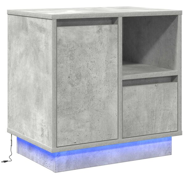 Éjjeliszekrény Beton Szürke 50 x 34,5 x 50 cm Szerelt fa