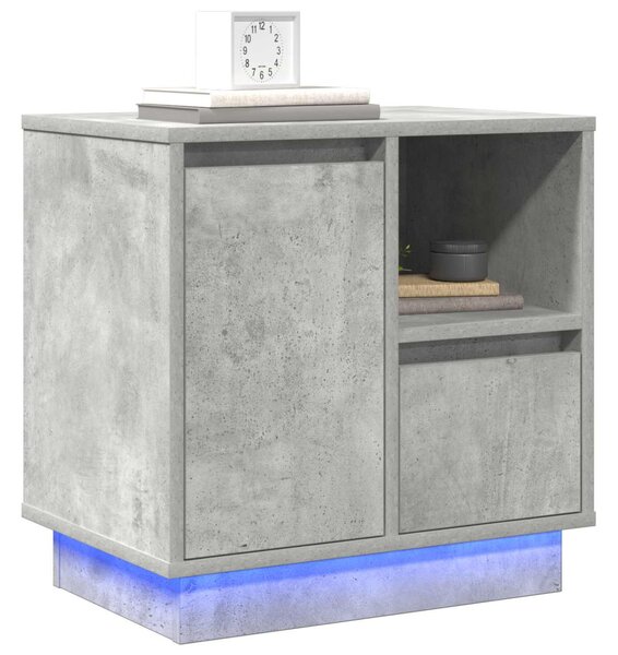 Éjjeliszekrény 2 db Beton Szürke 50 x 34,5 x 50 cm Szerelt fa