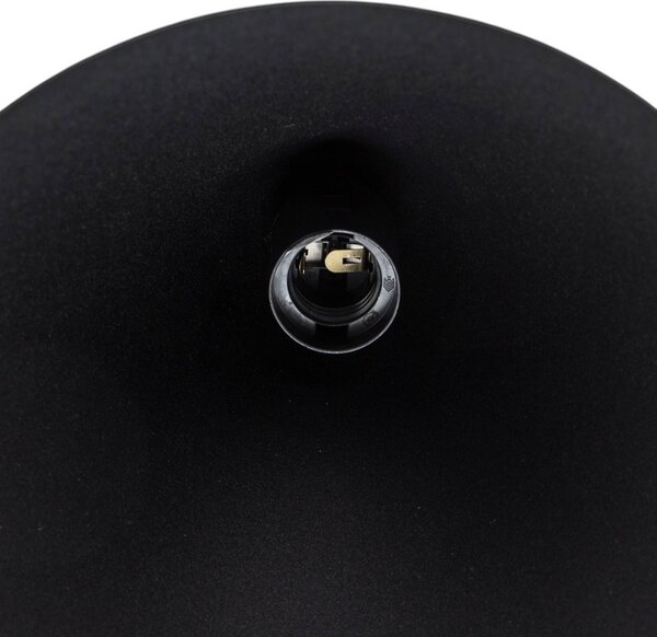 TK Lighting Cono lógó világítás, 1 izzó, Ø 27 cm, fekete, dimmelhető, Fekete, Nappali / Étkező, fém, Modern