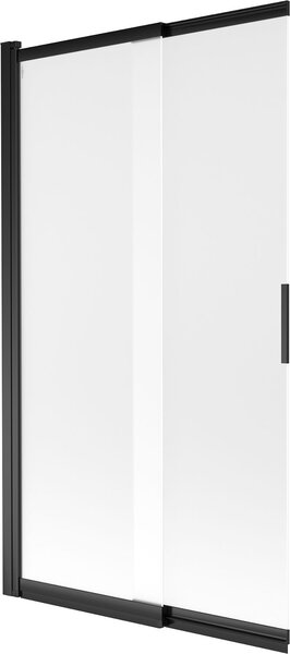 Mexen Fox Kádparaván 2 részes csúszó 100 x 150 cm, szron, fekete - 891-100-002-70-30 Kádparaván