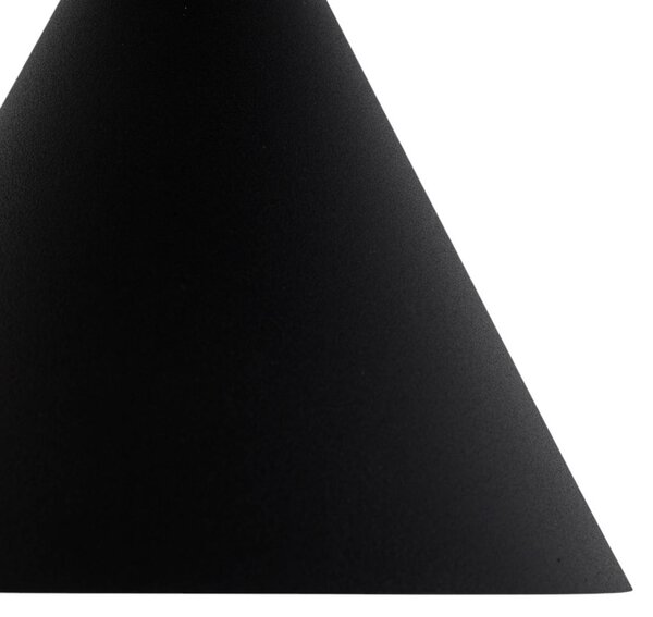 TK Lighting Cono lógó világítás, 1 izzó, Ø 27 cm, fekete, dimmelhető, Fekete, Nappali / Étkező, fém, Modern