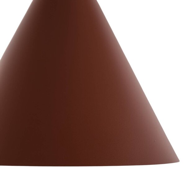 TK Lighting Cono lógó világítás, 1 izzó, Ø 27 cm, téglavörös, dimmelhető, Piros, Nappali / Étkező, fém, Modern