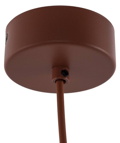 TK Lighting Cono lógó világítás, 1 izzó, Ø 27 cm, téglavörös, dimmelhető, Piros, Nappali / Étkező, fém, Modern