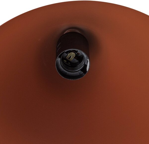 TK Lighting Cono lógó világítás, 1 izzó, Ø 27 cm, téglavörös, dimmelhető, Piros, Nappali / Étkező, fém, Modern