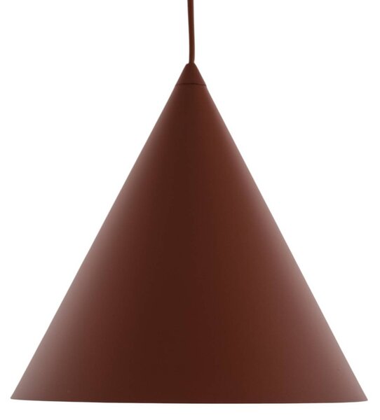 TK Lighting Cono lógó világítás, 1 izzó, Ø 27 cm, téglavörös, dimmelhető, Piros, Nappali / Étkező, fém, Modern
