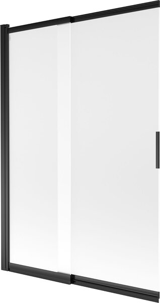 Mexen Fox Kádparaván 2 részes csúszó 120 x 150 cm, szron, fekete - 891-120-002-70-30 Kádparaván