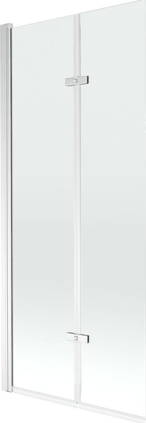 Mexen Castor Kádparaván 2 részes 80 x 150 cm, átlátszó nano, króm - 892-080-002-01-00 Kádparaván