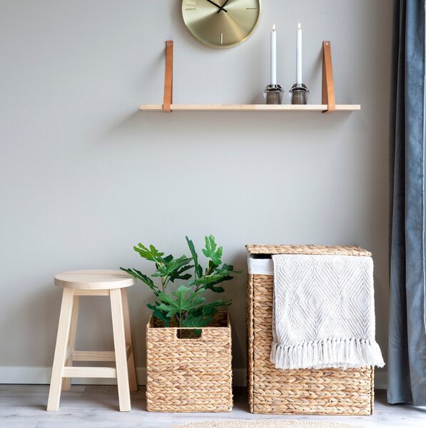 Nordic Living Saposs természetes szálas szennyeskosár 55 x 43 cm