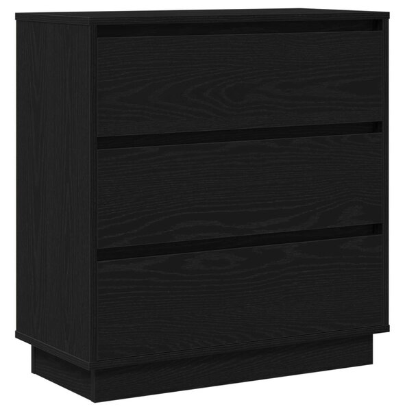 Éjjeliszekrény Fekete tölgy 71 x 34,5 x 75 cm Szerelt fa