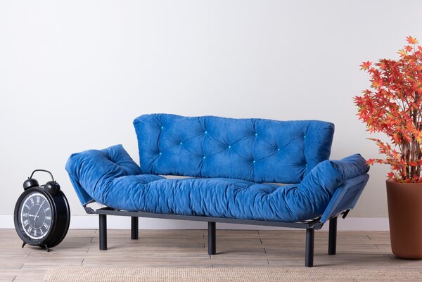 3 személyes kanapéágy Nitta Triple-Blue Kék