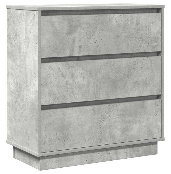 Éjjeliszekrény Beton Szürke 71 x 34,5 x 75 cm Szerelt fa