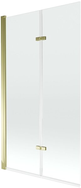 Mexen Castor Kádparaván 2 részes 100 x 150 cm, átlátszó nano, arany - 892-100-002-50-00 Kádparaván