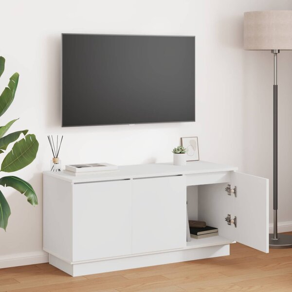 TV szekrény 100 x 38 x 49 cm Fehér Szerelt Fa