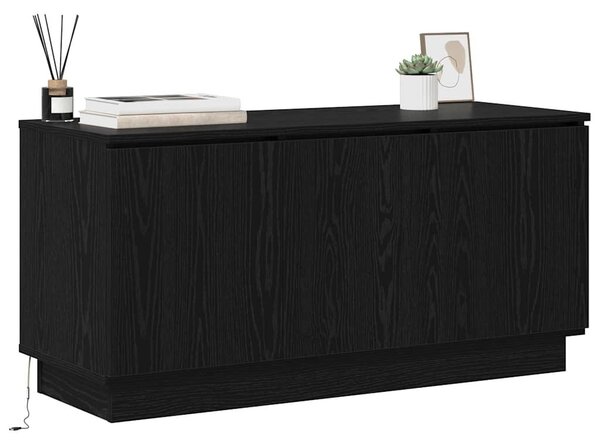 TV szekrény 100 x 38 x 49 cm Fekete tölgy Szerelt Fa
