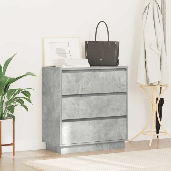 Éjjeliszekrény Beton Szürke 71 x 34,5 x 75 cm Szerelt fa