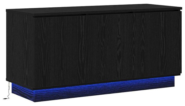 TV szekrény 100 x 38 x 49 cm Fekete tölgy Szerelt Fa