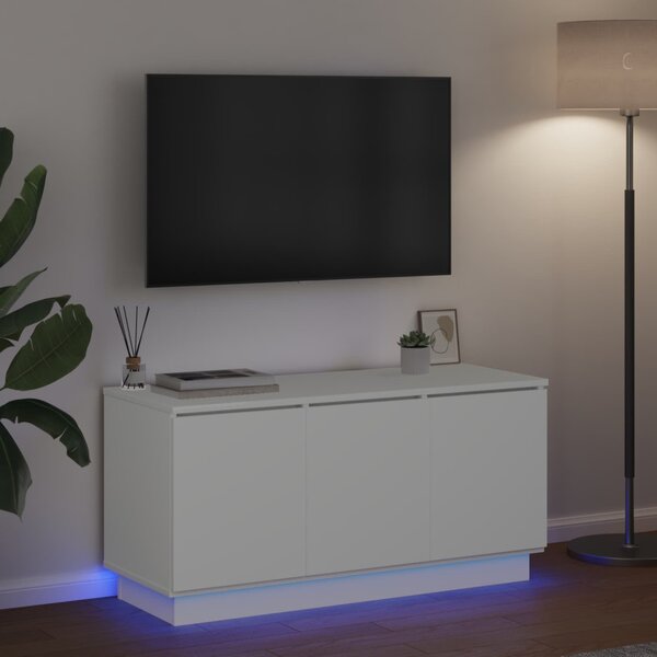 TV szekrény 100 x 38 x 49 cm Fehér Szerelt Fa