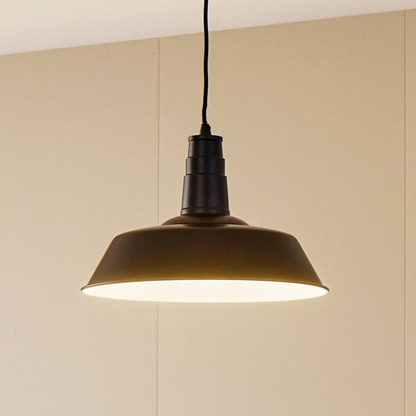 Lindby lógó világítás Laylan, fekete/fehér, Ø 36 cm, fém, dimmelhető, Fekete, Nappali / Étkező, fém, Modern
