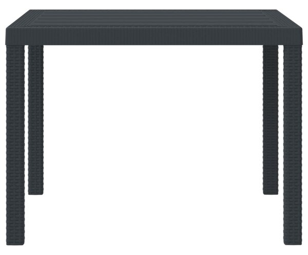 Kerti Asztal Antracit 100 x 100 x 73 cm polirattan
