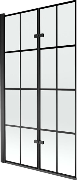 Mexen Castor Kádparaván 2 részes 100 x 150 cm, fekete wzór, fekete - 892-100-002-70-77 Kádparaván