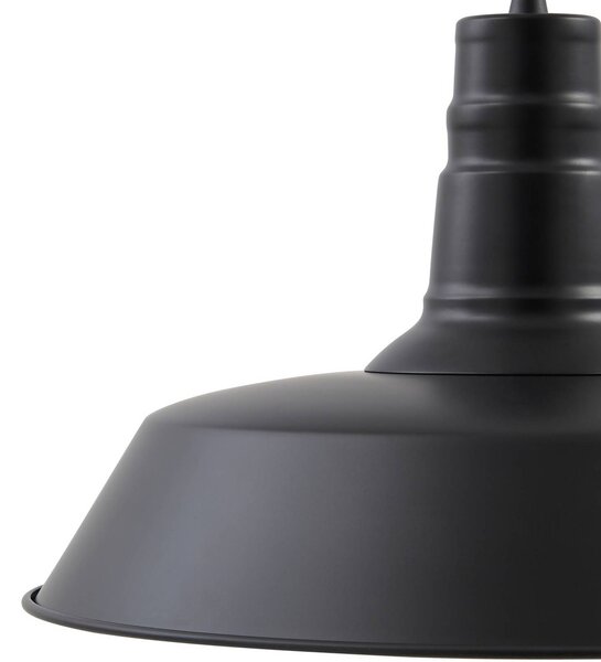 Lindby lógó világítás Laylan, fekete/fehér, Ø 46 cm, fém, dimmelhető, Fekete, Nappali / Étkező, fém, Modern