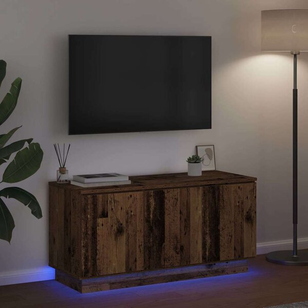 TV szekrény 100 x 38 x 49 cm Öreg fa Szerelt Fa