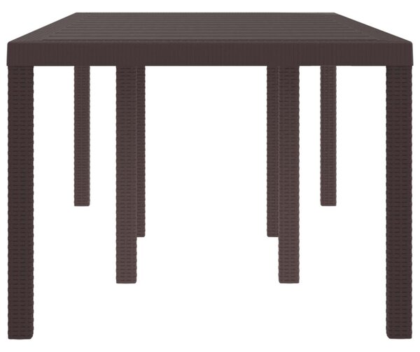 Kerti Asztal Barna 200 x 100 x 73 cm polirattan