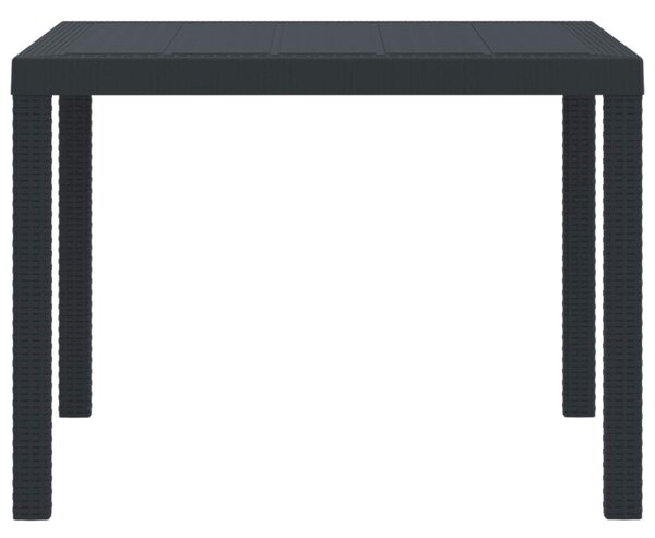 Kerti Asztal Antracit 100 x 100 x 73 cm polirattan