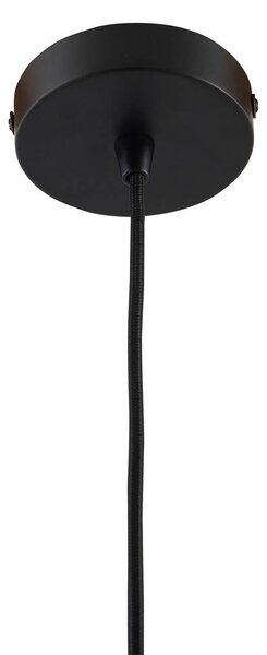 Lindby lógó világítás Laylan, fekete/fehér, Ø 46 cm, fém, dimmelhető, Fekete, Nappali / Étkező, fém, Modern