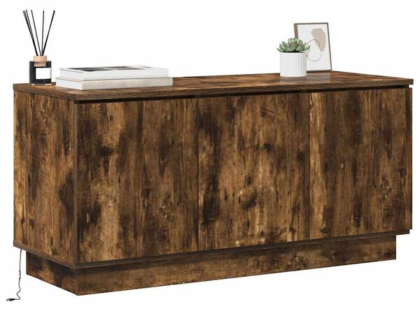 TV szekrény 100 x 38 x 49 cm Füstölt tölgy Szerelt Fa