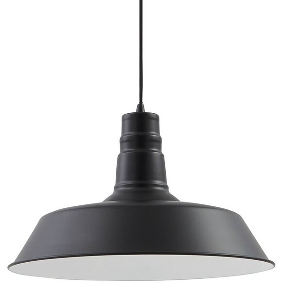Lindby lógó világítás Laylan, fekete/fehér, Ø 46 cm, fém, dimmelhető, Fekete, Nappali / Étkező, fém, Modern