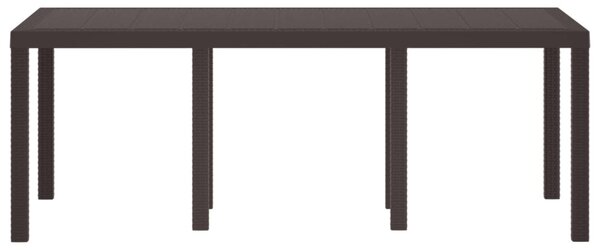 Kerti Asztal Barna 200 x 100 x 73 cm polirattan