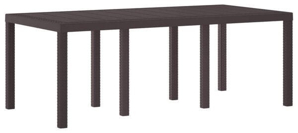 Kerti Asztal Barna 200 x 100 x 73 cm polirattan