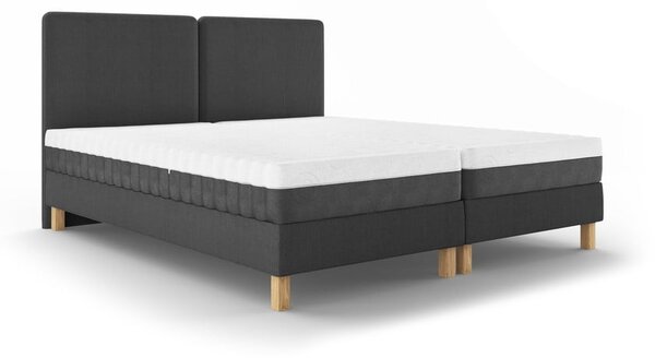 Lotus sötétszürke kétszemélyes ágy, 140 x 200 cm - Mazzini Sofas