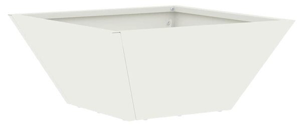 Kerti cserép 5 db Fehér 35 x 35 x 15 cm Hidegen hengerelt acél